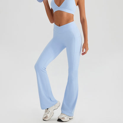 athletic flare pants with pockets