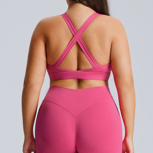 pink sports bras for plus size women