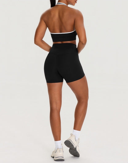 black 2 piece workout set women