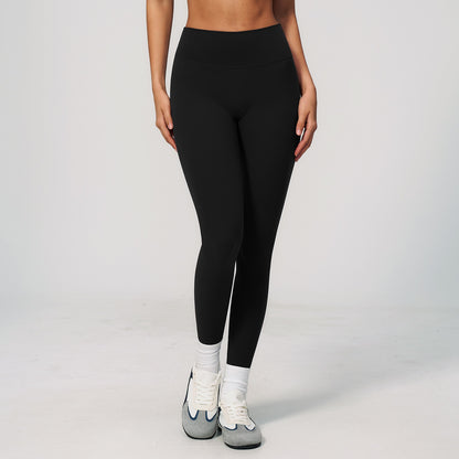 black Seamless front workout leggings