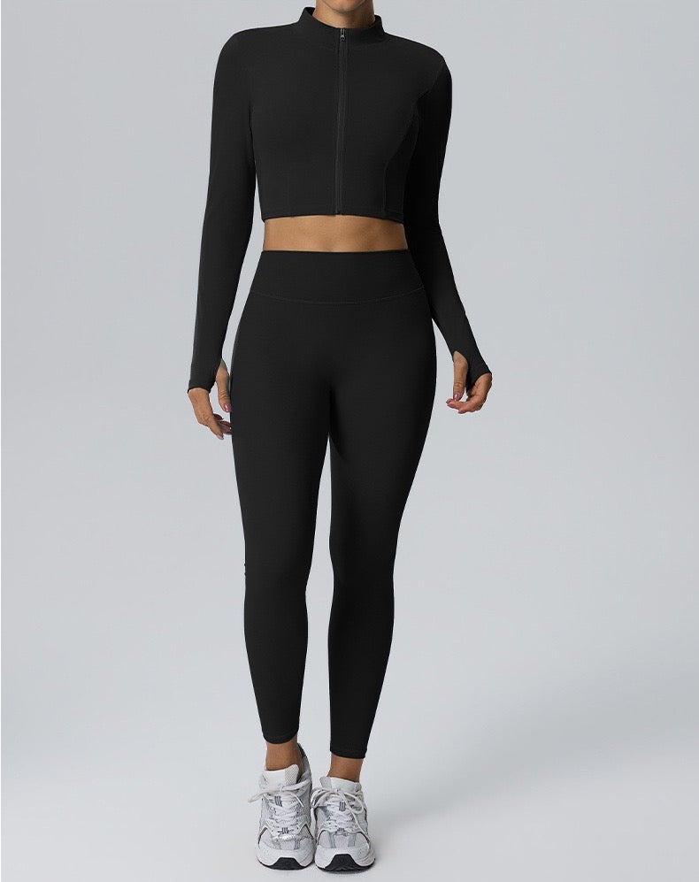 black sculpting leggings