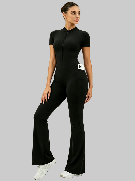 black slimming jumpsuit women