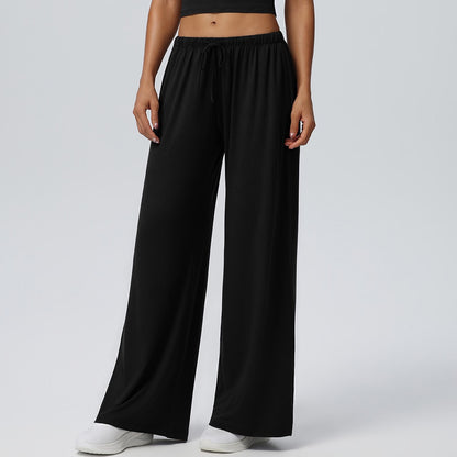black straight leg pants women