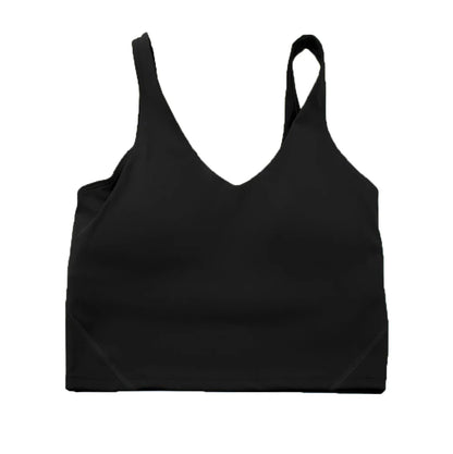 black yoga top for women