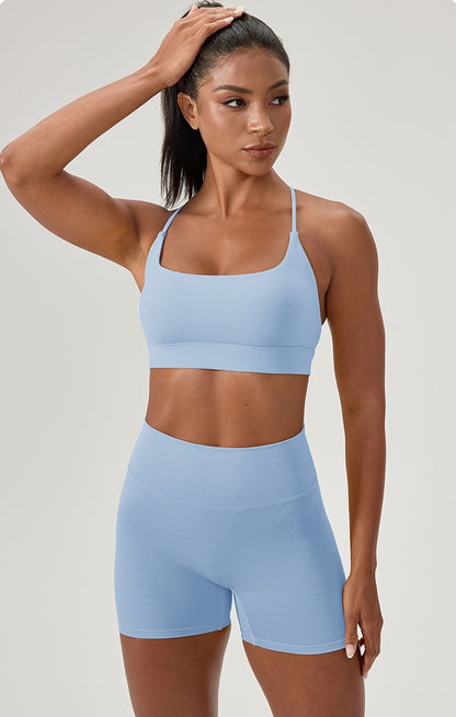 blue exercise co ord set women