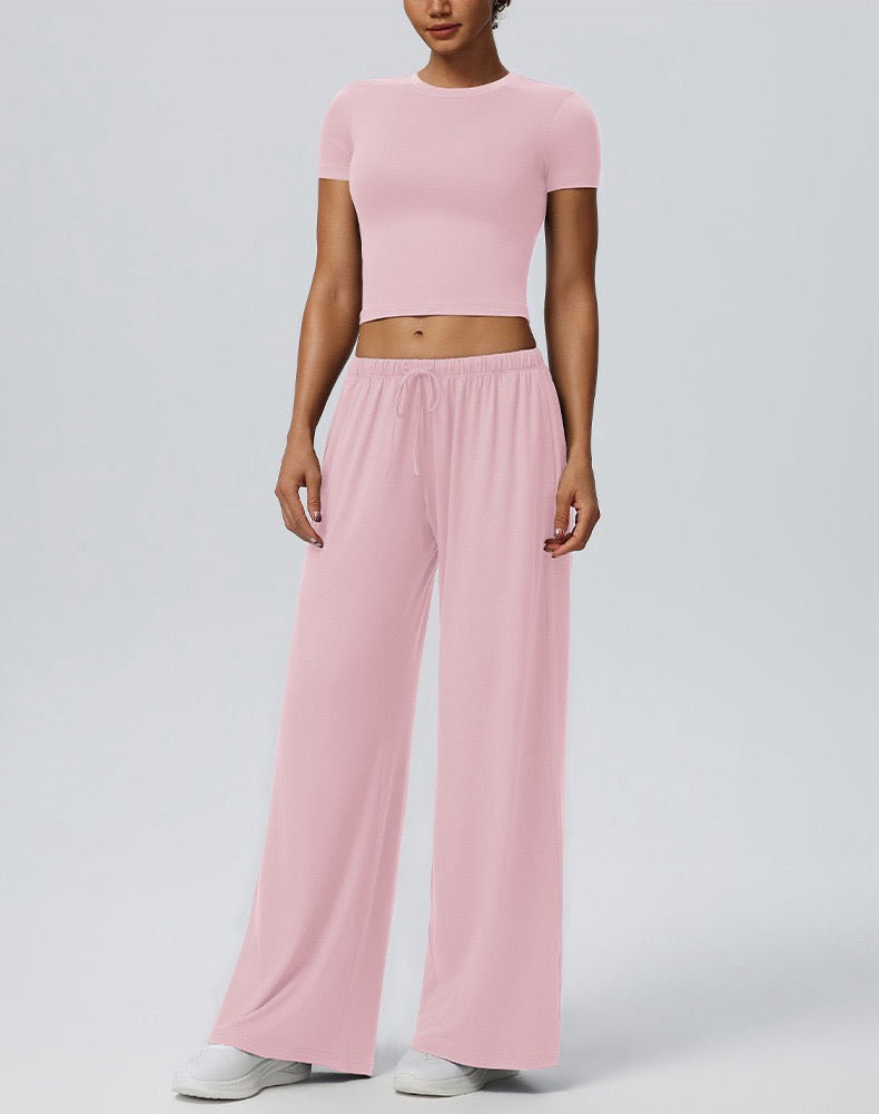 body contour workout tee pink