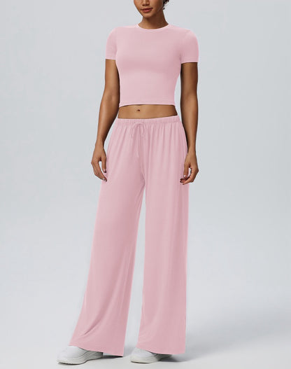 body contour workout tee pink
