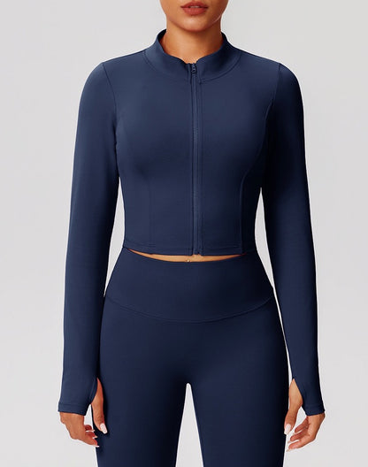 deep blue body sculpting athleisure set