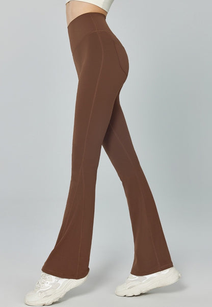 brown bootcut workout pants women 