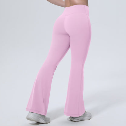 pink bootcut yoga pants high rise women