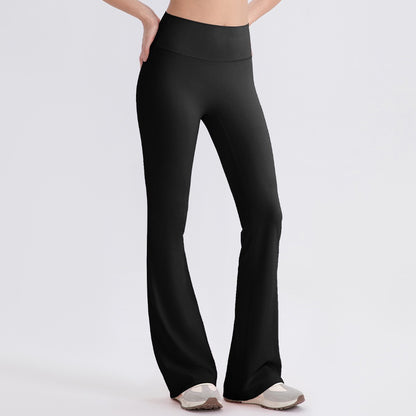 black high waist flare leggings