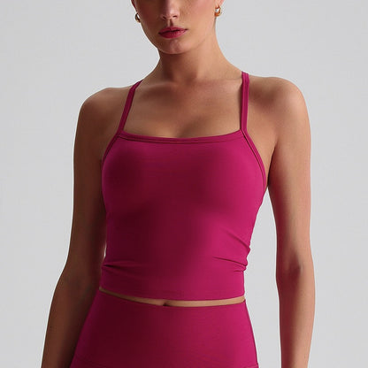 breathable nylon spandex gym top