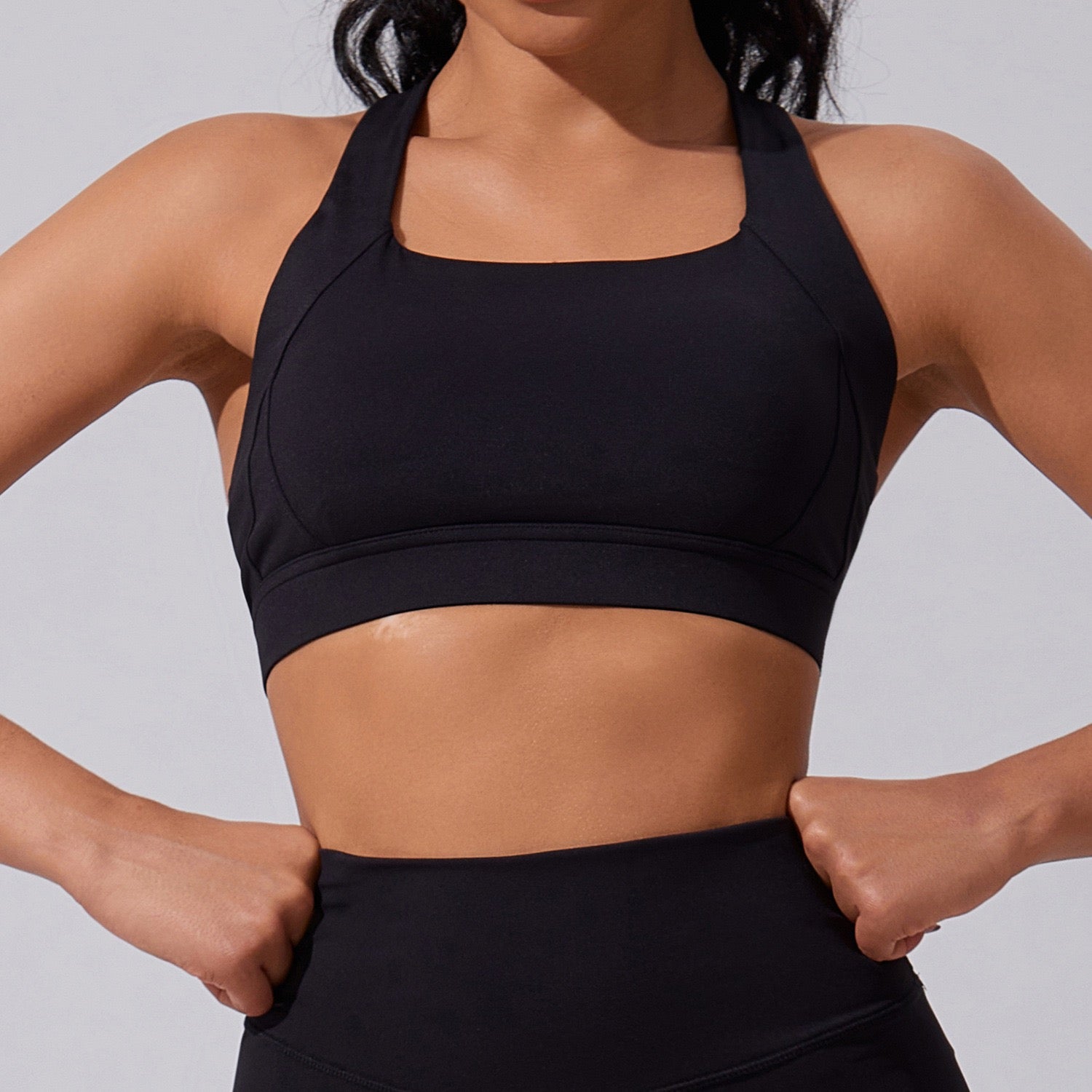 breathable nylon spandex workout bra