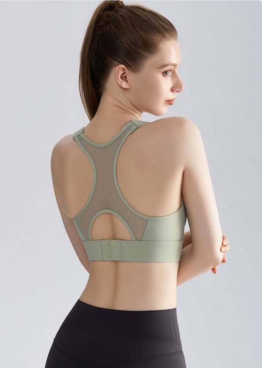 breathable padded sports bra