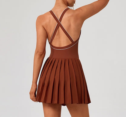 breathable tennis dress female