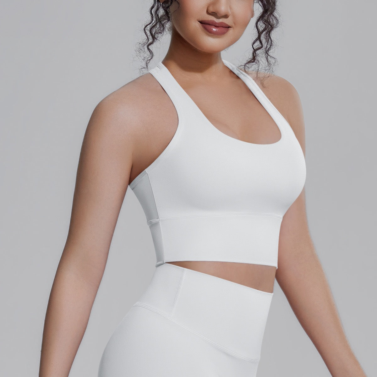 breathable white fitness top women