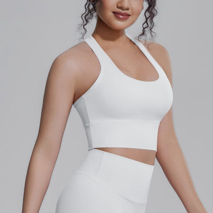 breathable white fitness top women