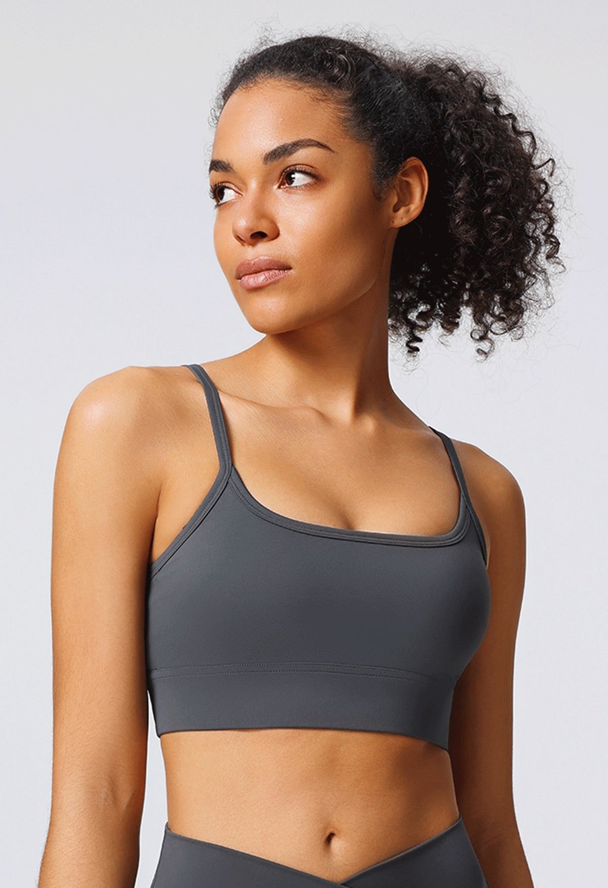 breathable workout bra grey colour