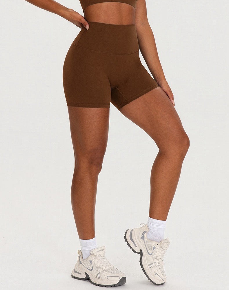 summer workout shorts brown
