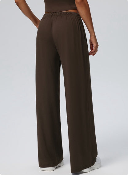 brown wide leg pants women