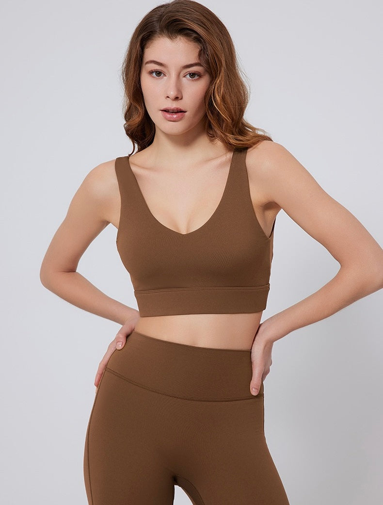 brown workout bra