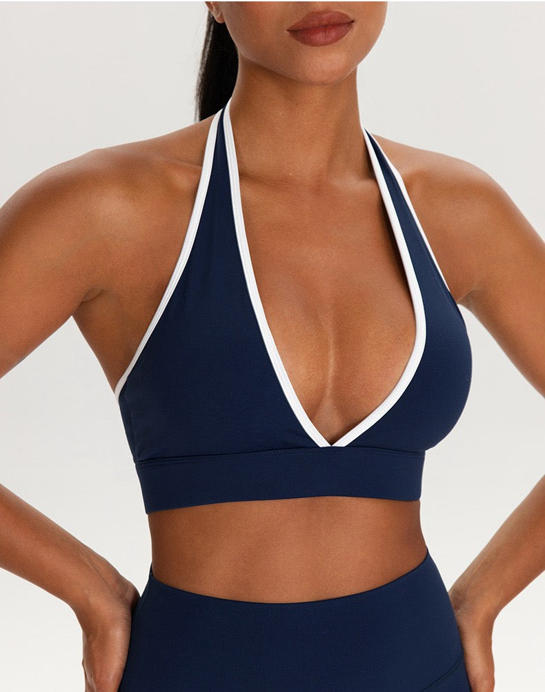 buttery soft activewear bra navy blue
