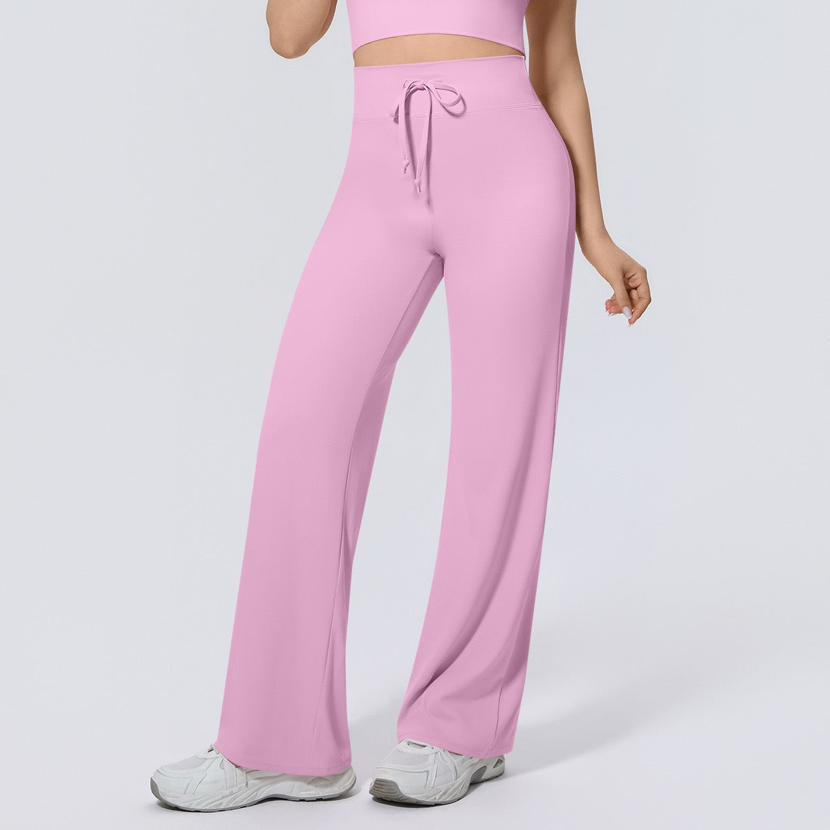 pink buttery soft leggings wide leg