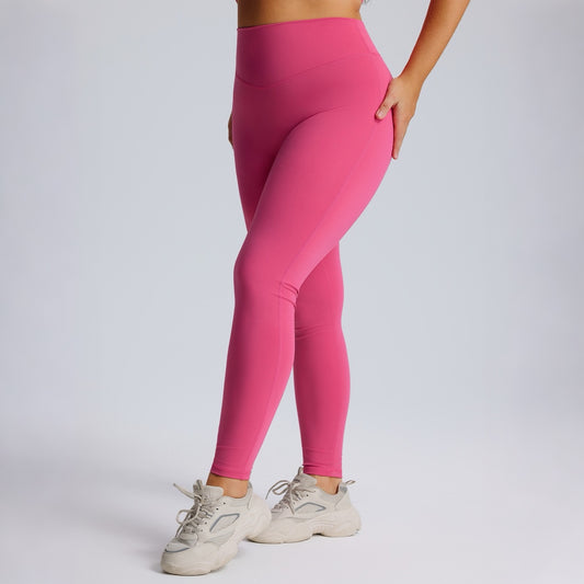 buttery soft plus size leggings pink