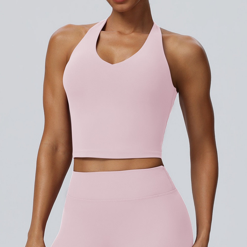 buttery soft sports bra pink