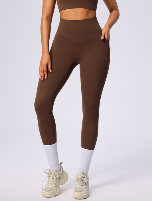buttery soft workout pants in brown