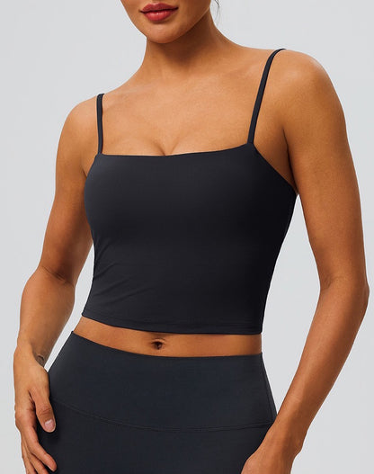 black padded workout cami
