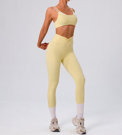 comfortable daily workout sports bra yellow color