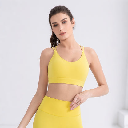 comfortable everyday sports bra yellow