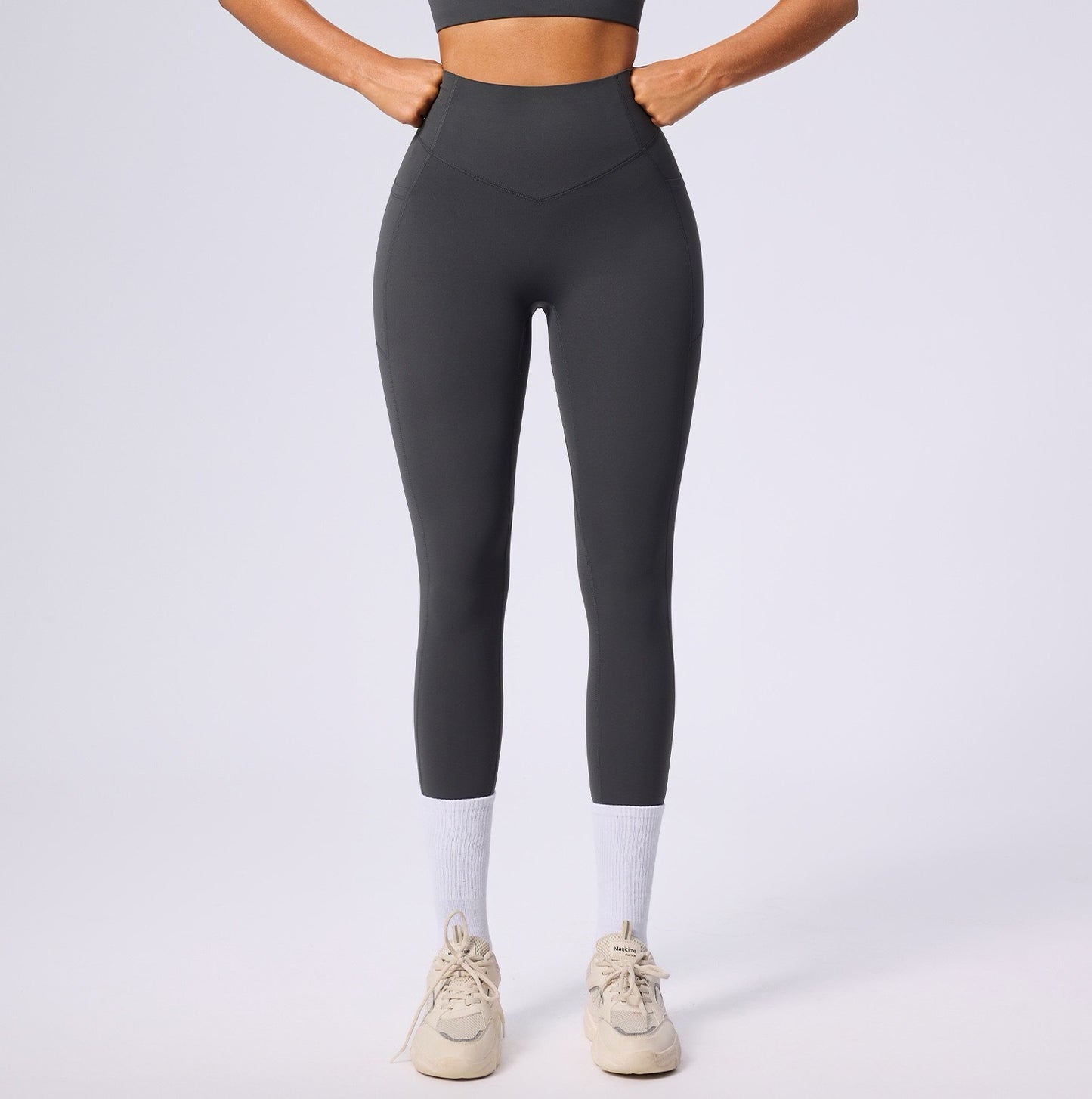 comfortable fitness leggings in grey colour