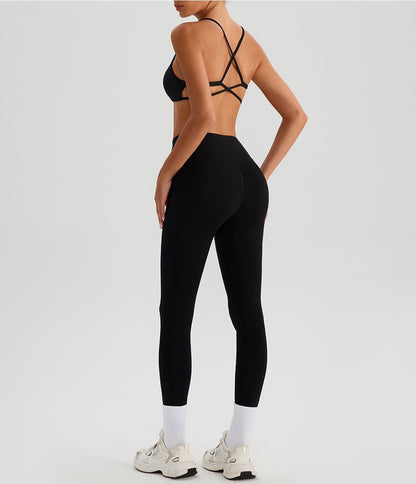 black contour leggings women