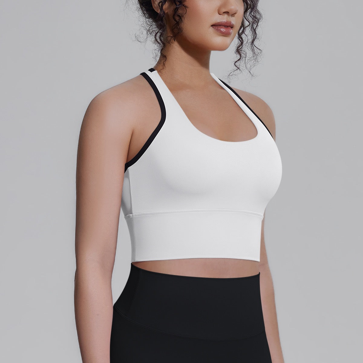 contrast trim workout tank