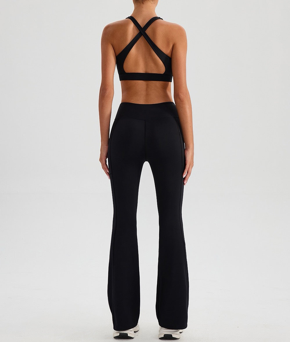 criss-cross back sports bra