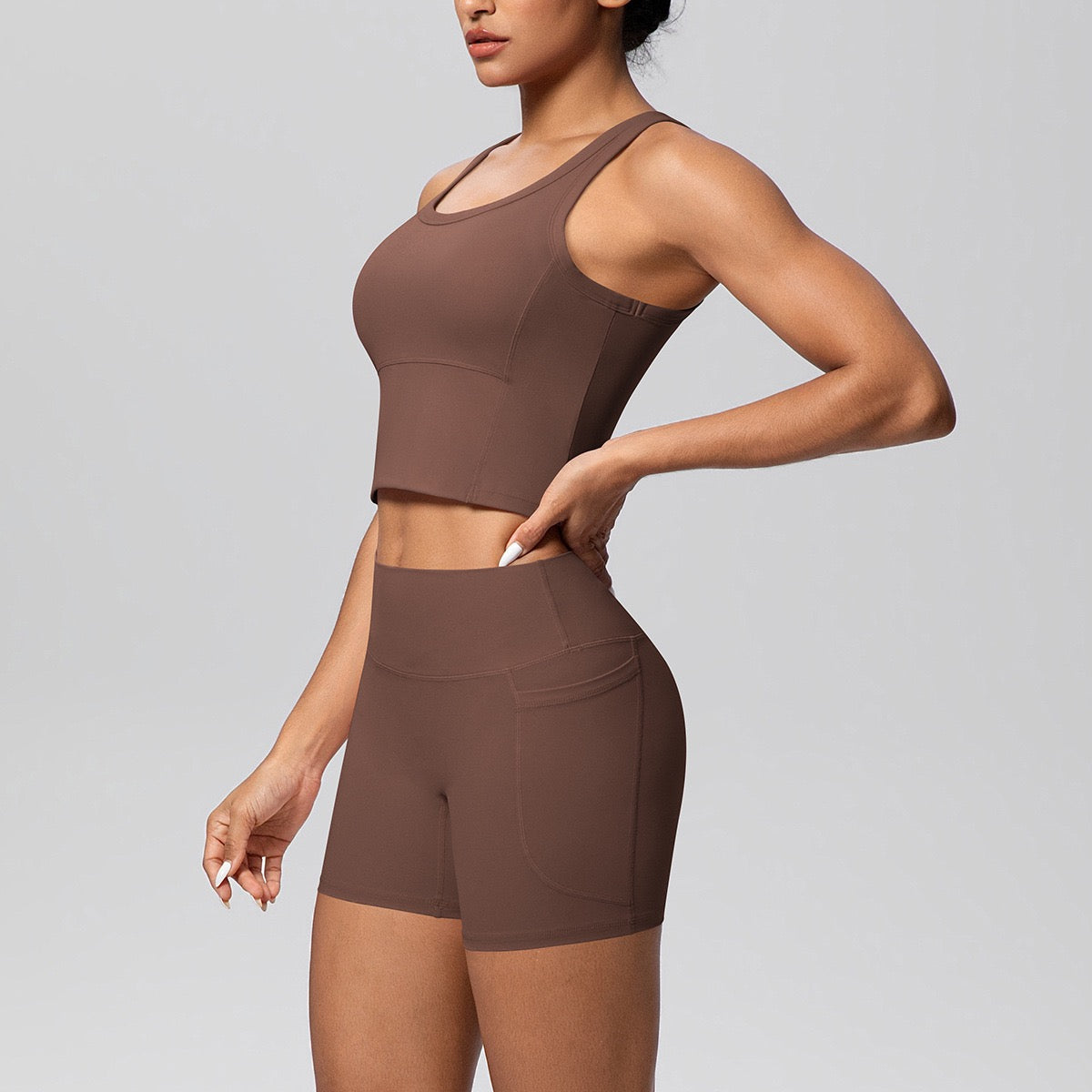 crop top workout set women