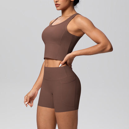 crop top workout set women