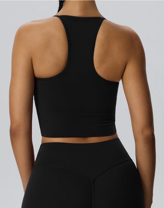 cropped Pilates tank top women