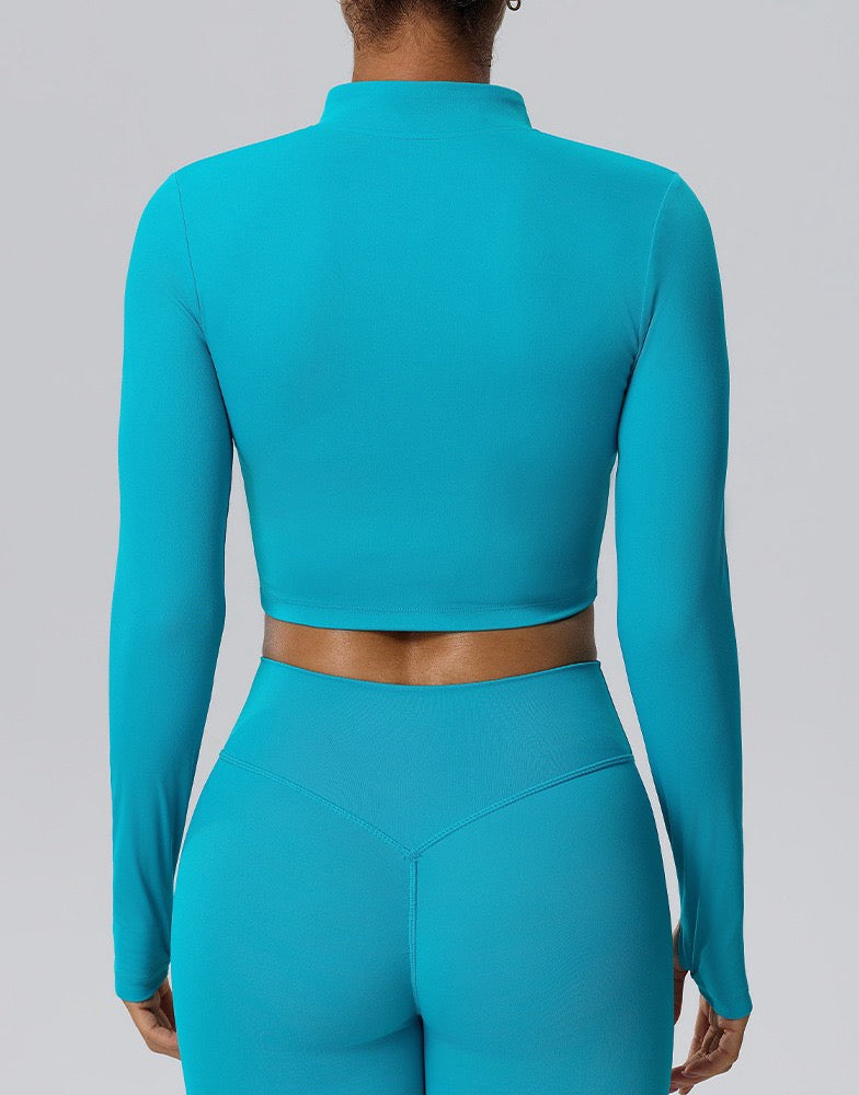 cropped activewear jacket for women