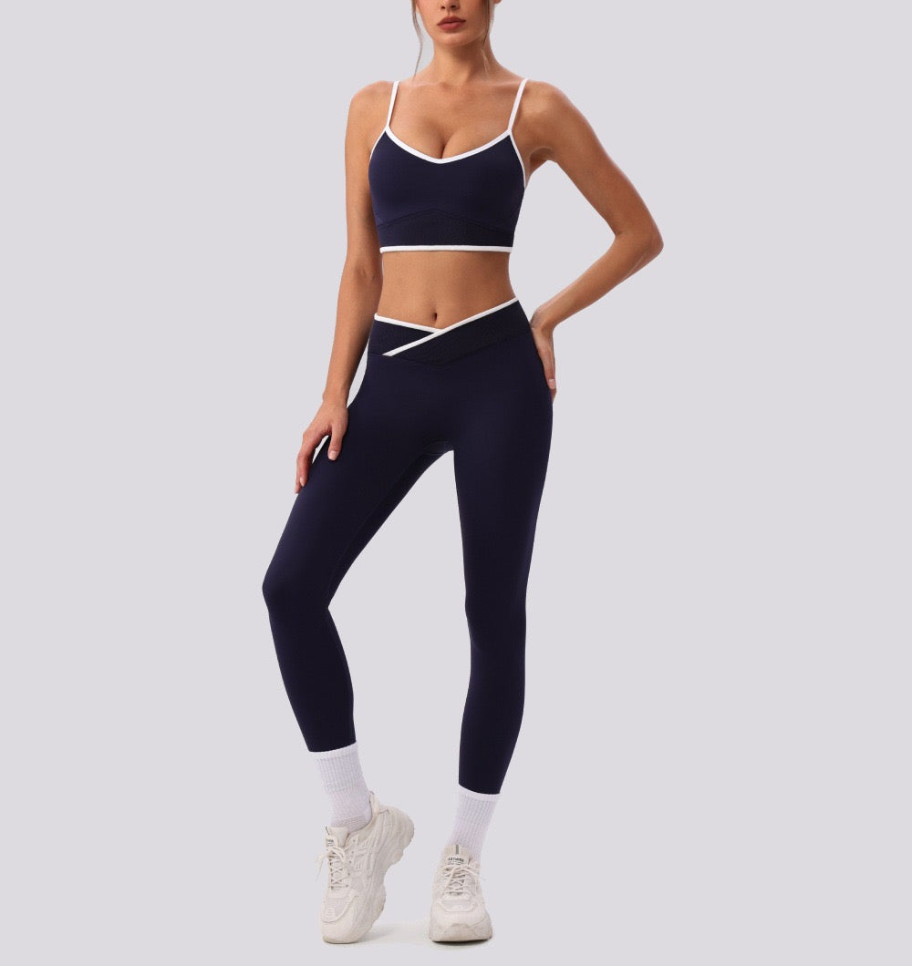cross waist gym leggings for women
