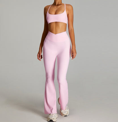 crossover flare pants for gym training