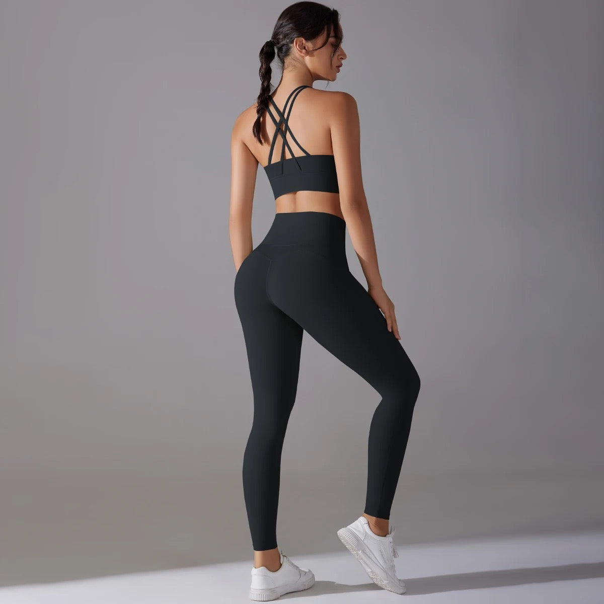 Women's Seamless 2-Piece Workout Set - Grey