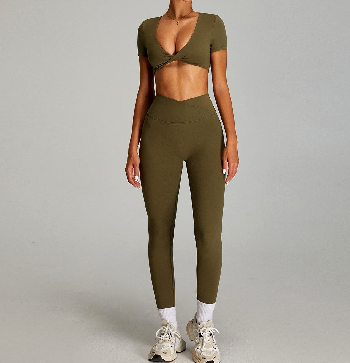 crossover waist activewear leggings