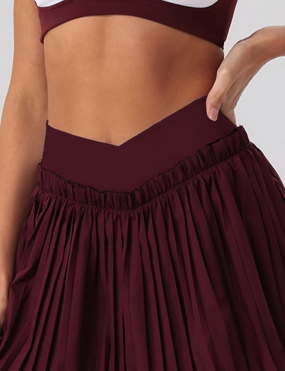 crossover waist tennis skirt 