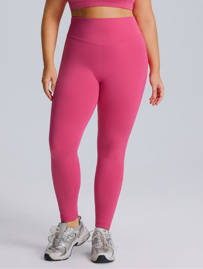 curvy women workout leggings pink