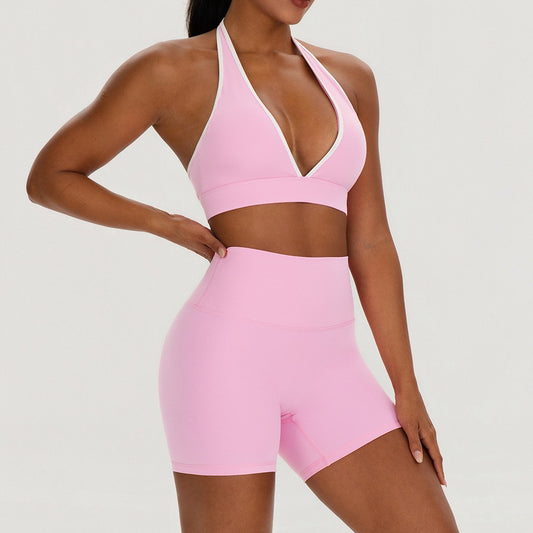 cute activewear gift women pink gym set