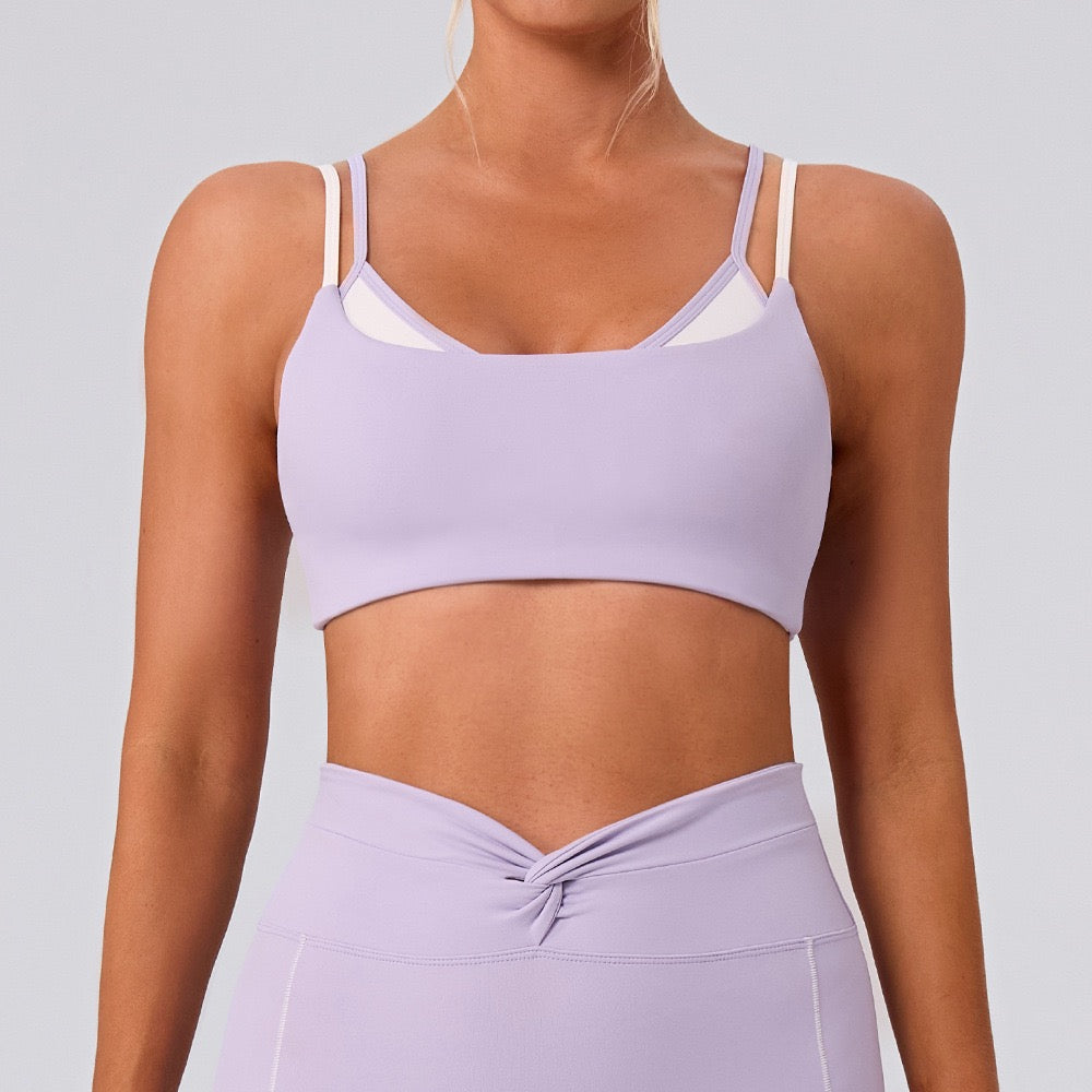 light purple gym tops for women
