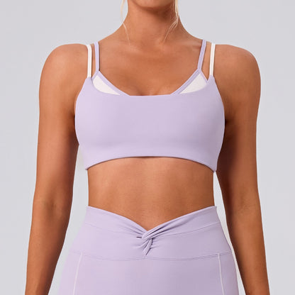 light purple gym tops for women